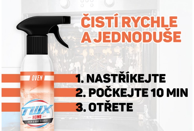 TWX® Home Oven - Čistič bez výparů na troubu a varnou desku 300 ml